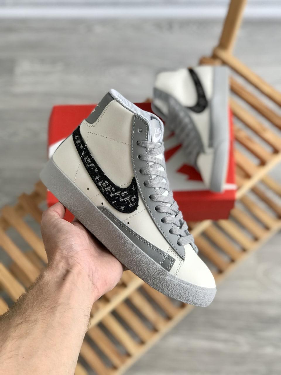 Nike Blazer Mid & Dior Grey White