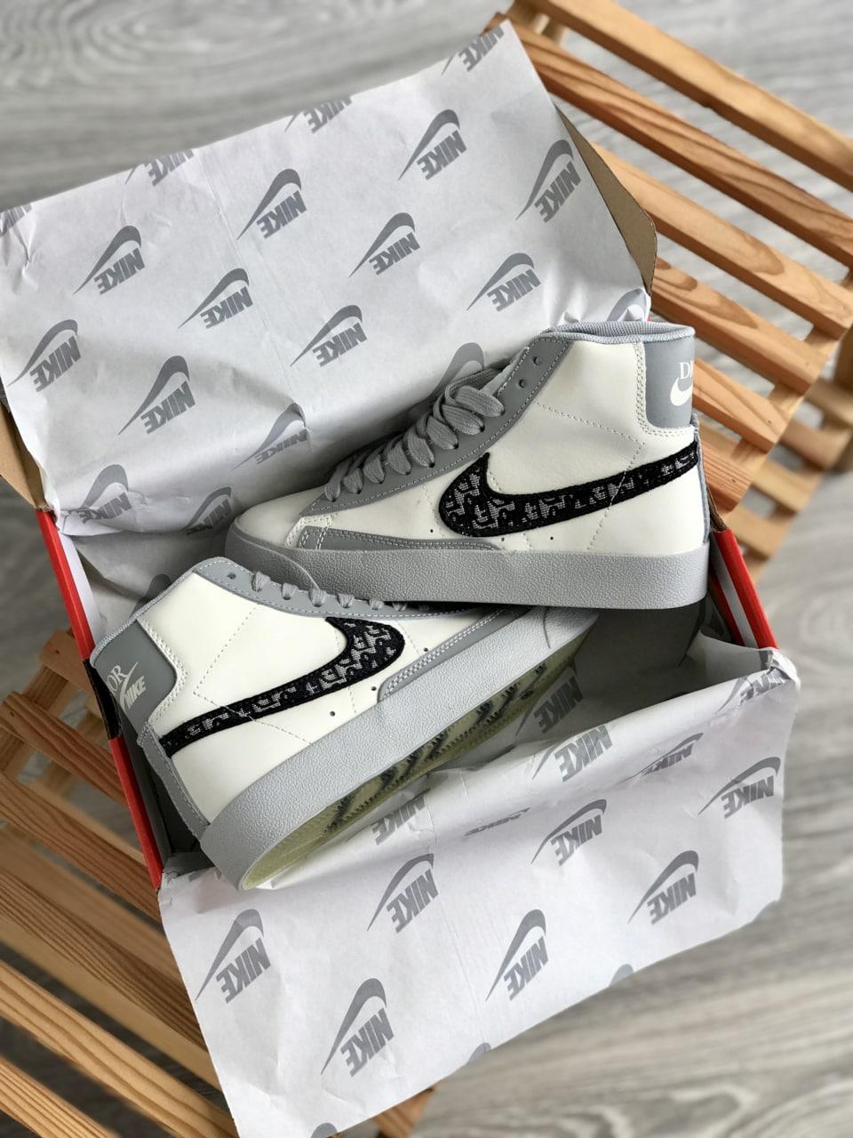 Nike Blazer Mid & Dior Grey White
