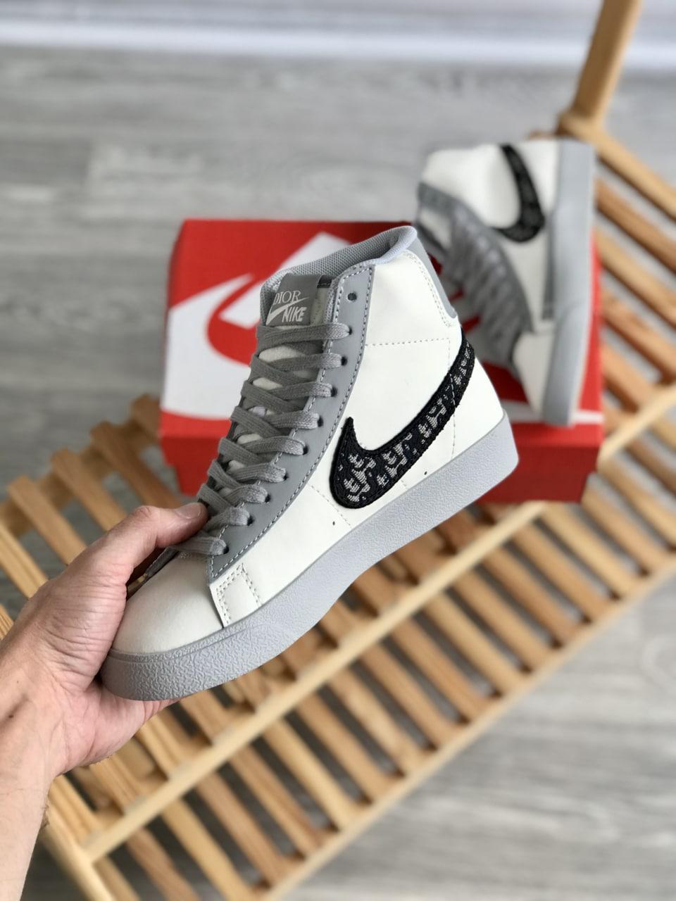Nike Blazer Mid & Dior Grey White