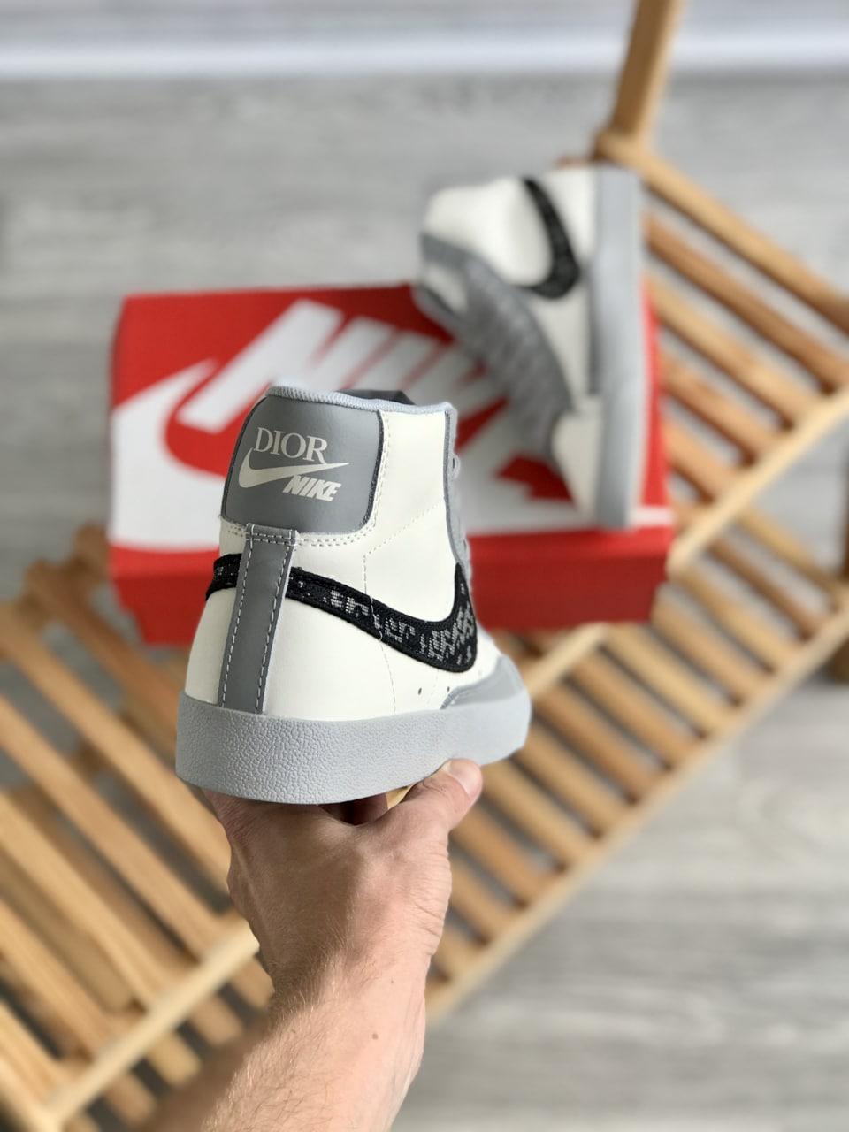 Nike Blazer Mid & Dior Grey White