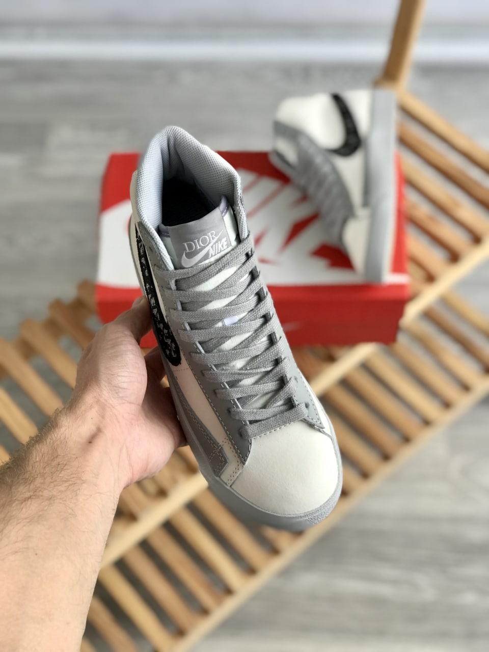 Nike Blazer Mid & Dior Grey White