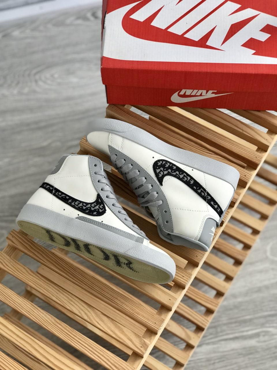 Nike Blazer Mid & Dior Grey White