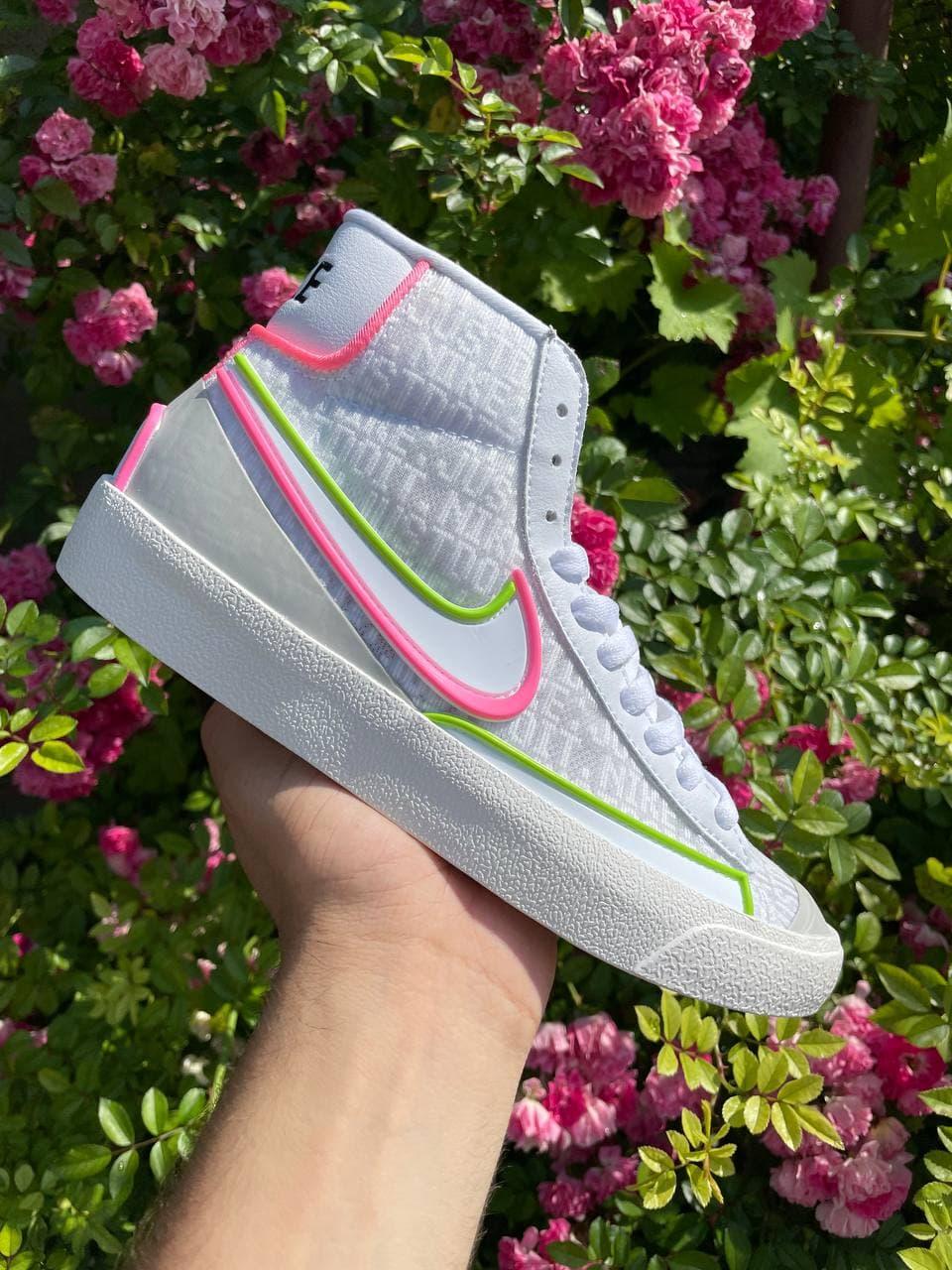 Nike Blazer White Green Pink