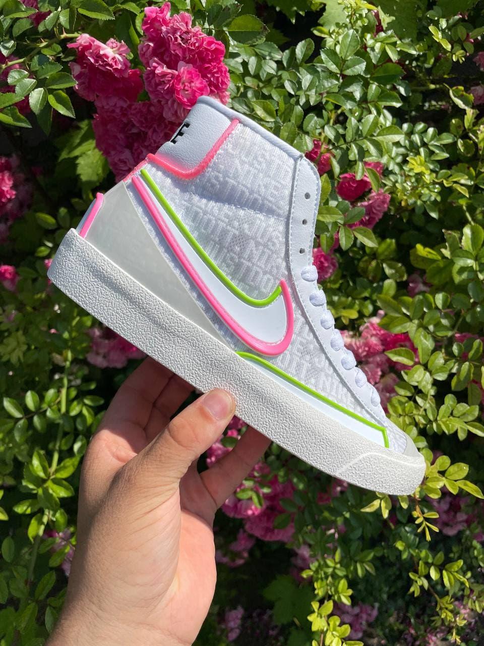Nike Blazer White Green Pink