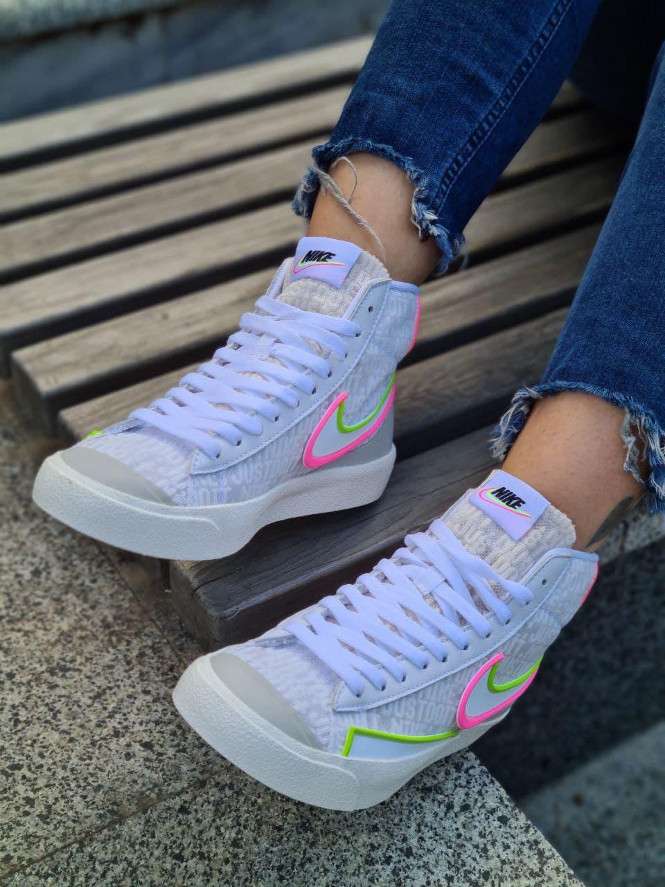 Nike Blazer White Green Pink