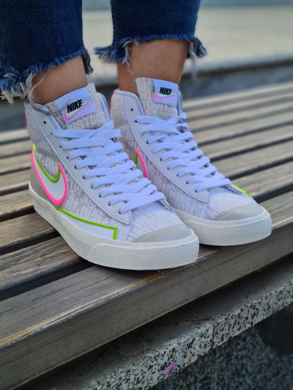 Nike Blazer White Green Pink