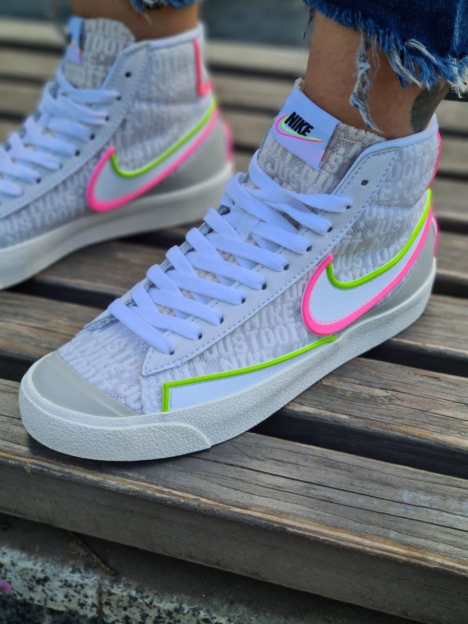 Nike Blazer White Green Pink