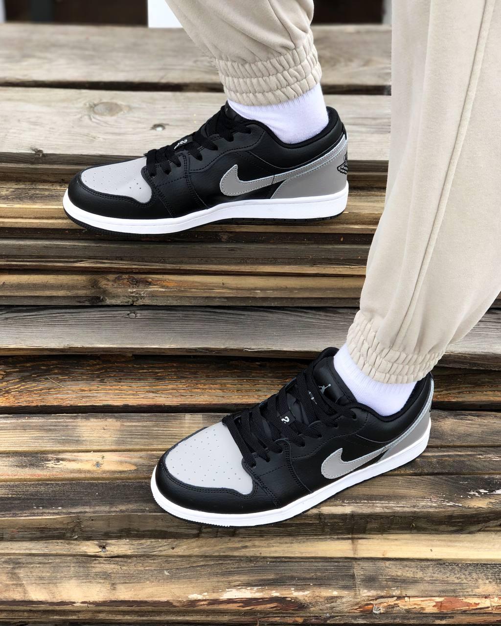 Nike Air Jordan Retro 1 Low Black Grey White 1