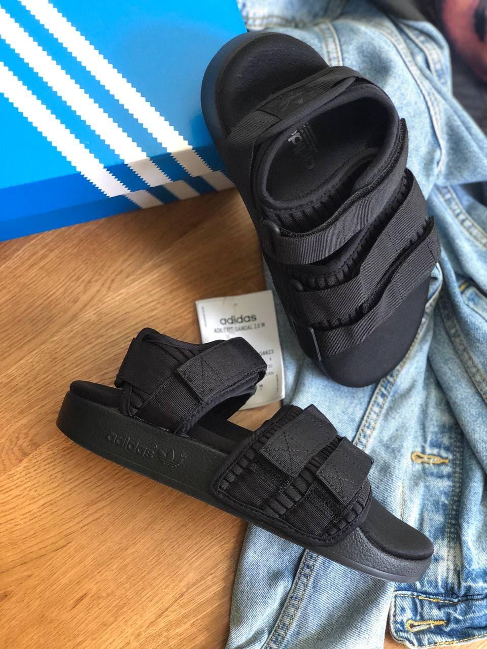 Adidas Adilette 2.0 (с сеточкой) Mono Black