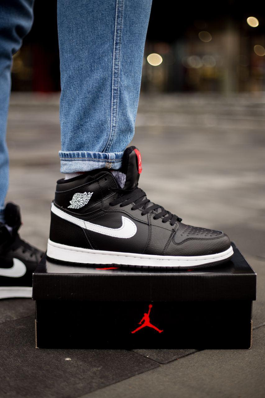 Nike Air Jordan 1 High Black White Winter