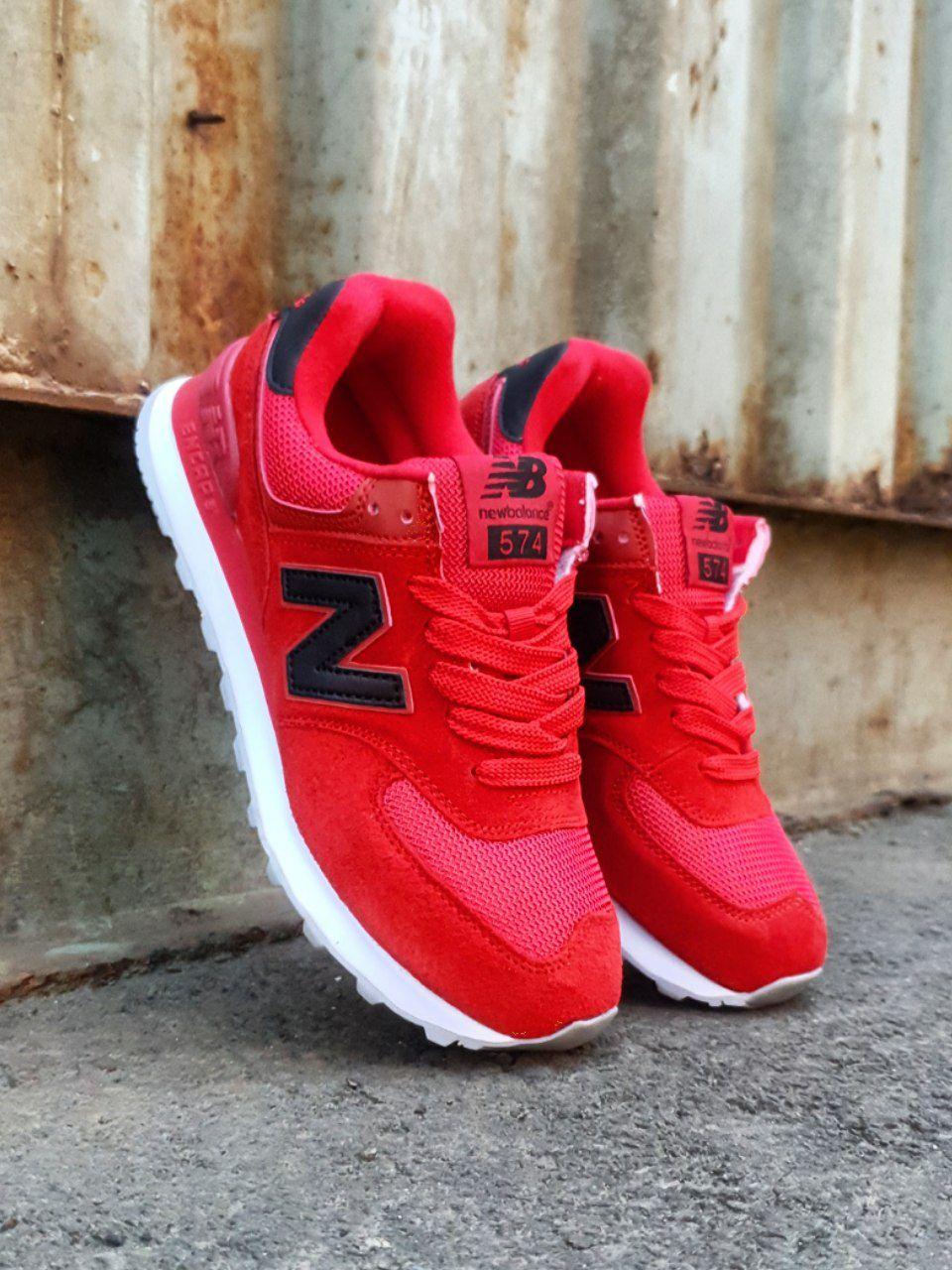 New Balance 574 Red White Black