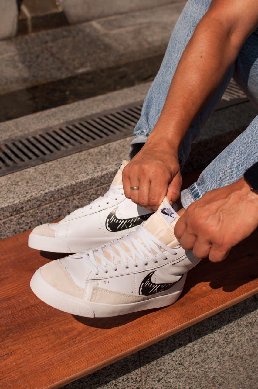 Nike BLAZER MID 77 Sketch White Black