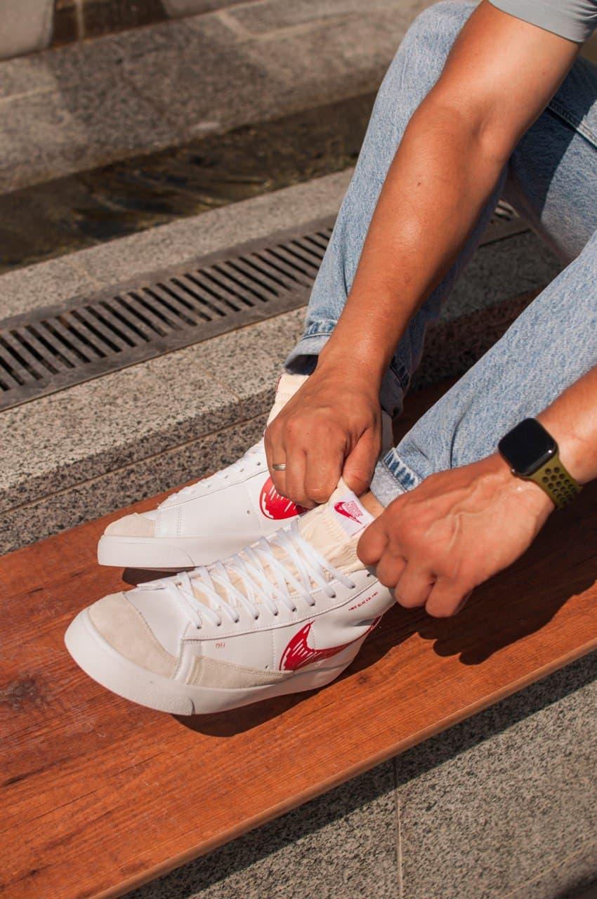 Nike BLAZER MID 77 Sketch White Red