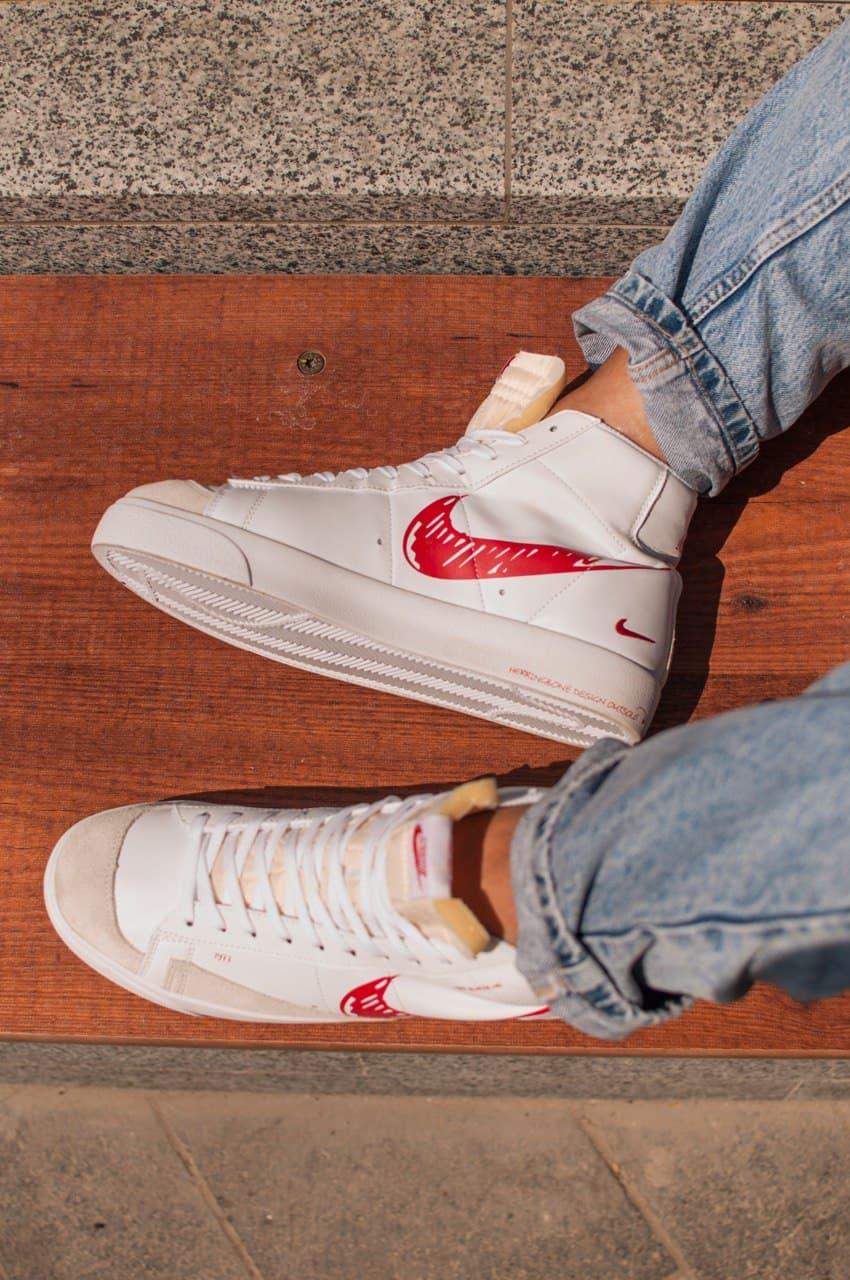 Nike BLAZER MID 77 Sketch White Red