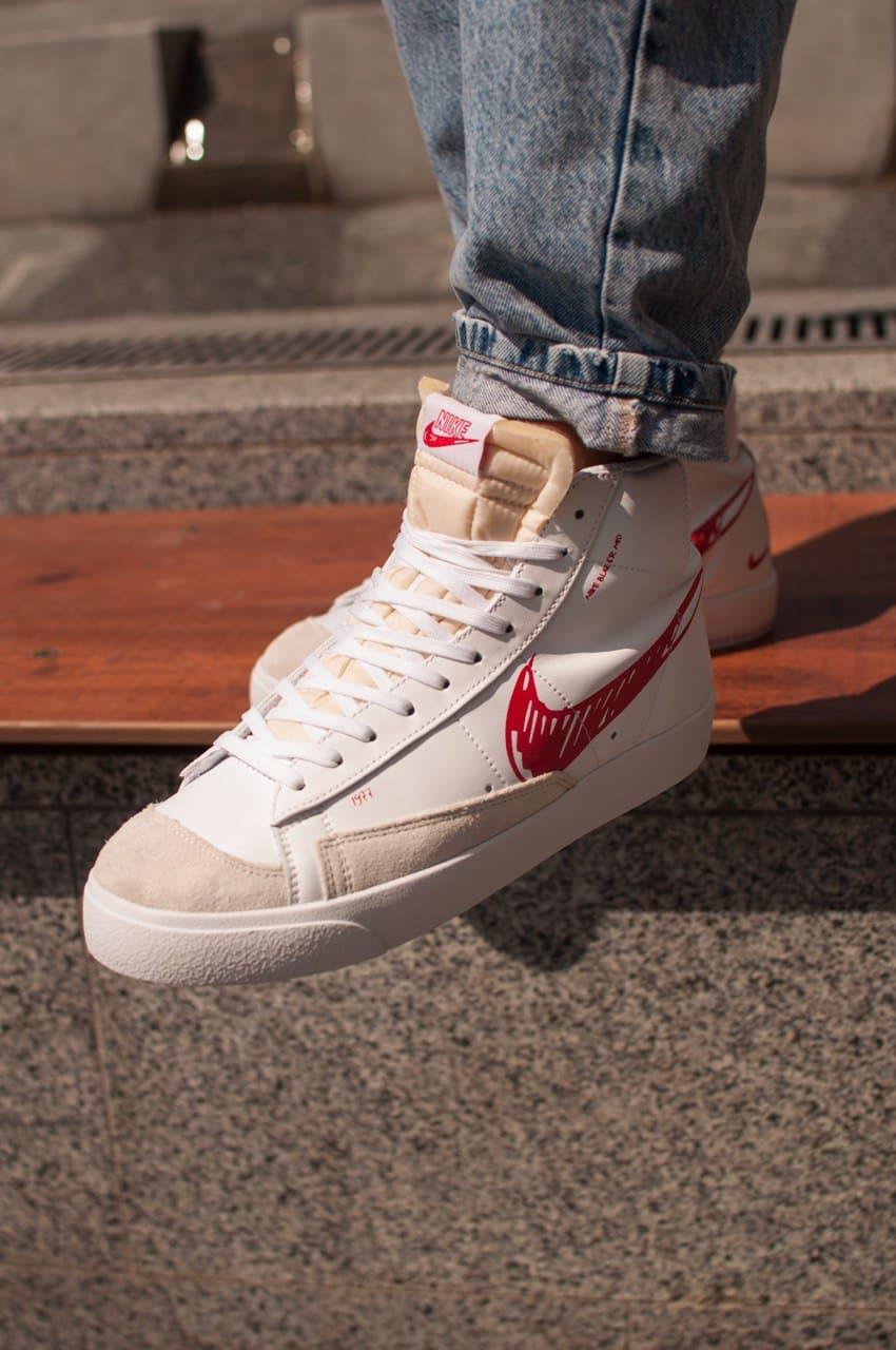 Nike BLAZER MID 77 Sketch White Red