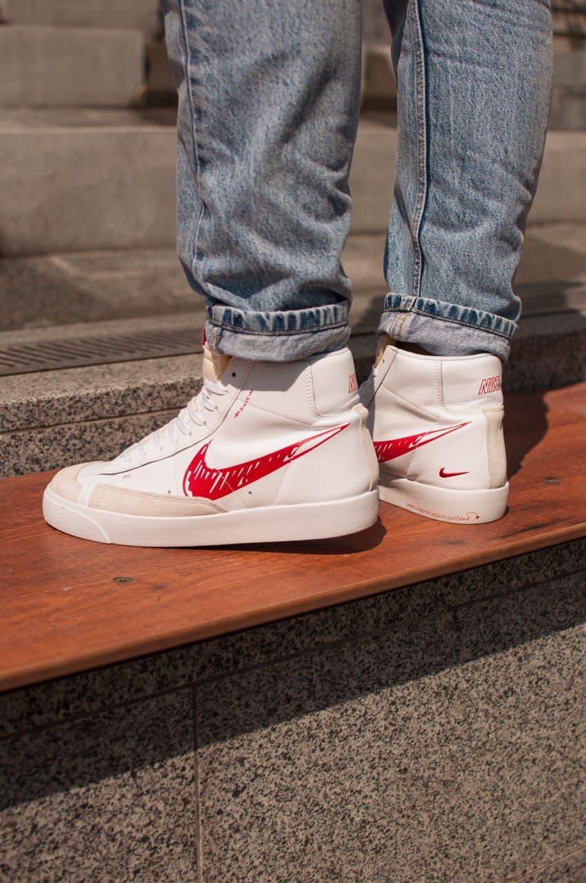 Nike BLAZER MID 77 Sketch White Red