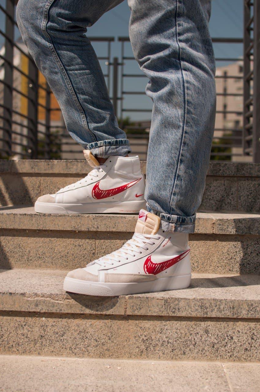 Nike BLAZER MID 77 Sketch White Red