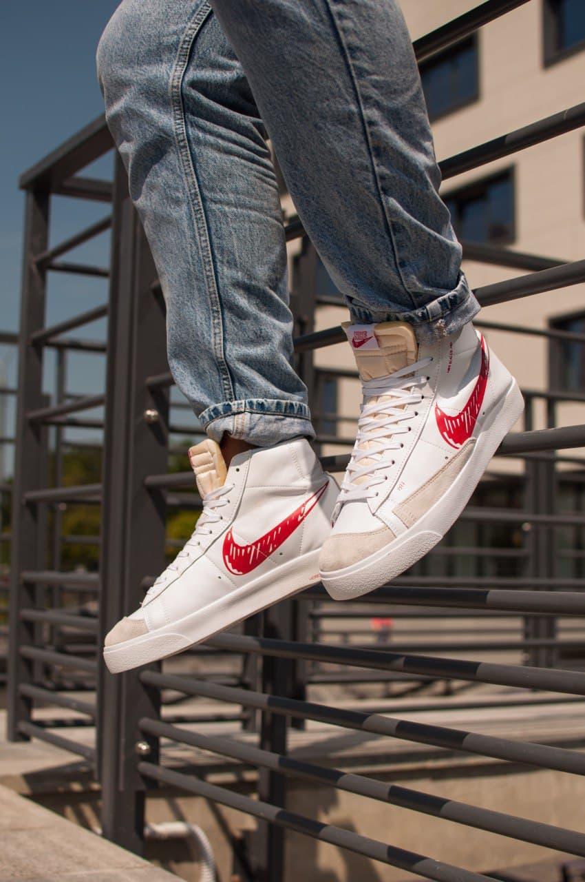Nike BLAZER MID 77 Sketch White Red