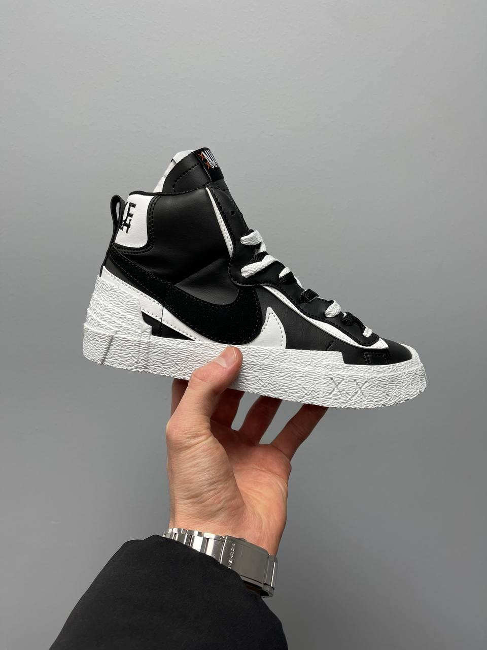 Blazer Mid x Sacai Black White