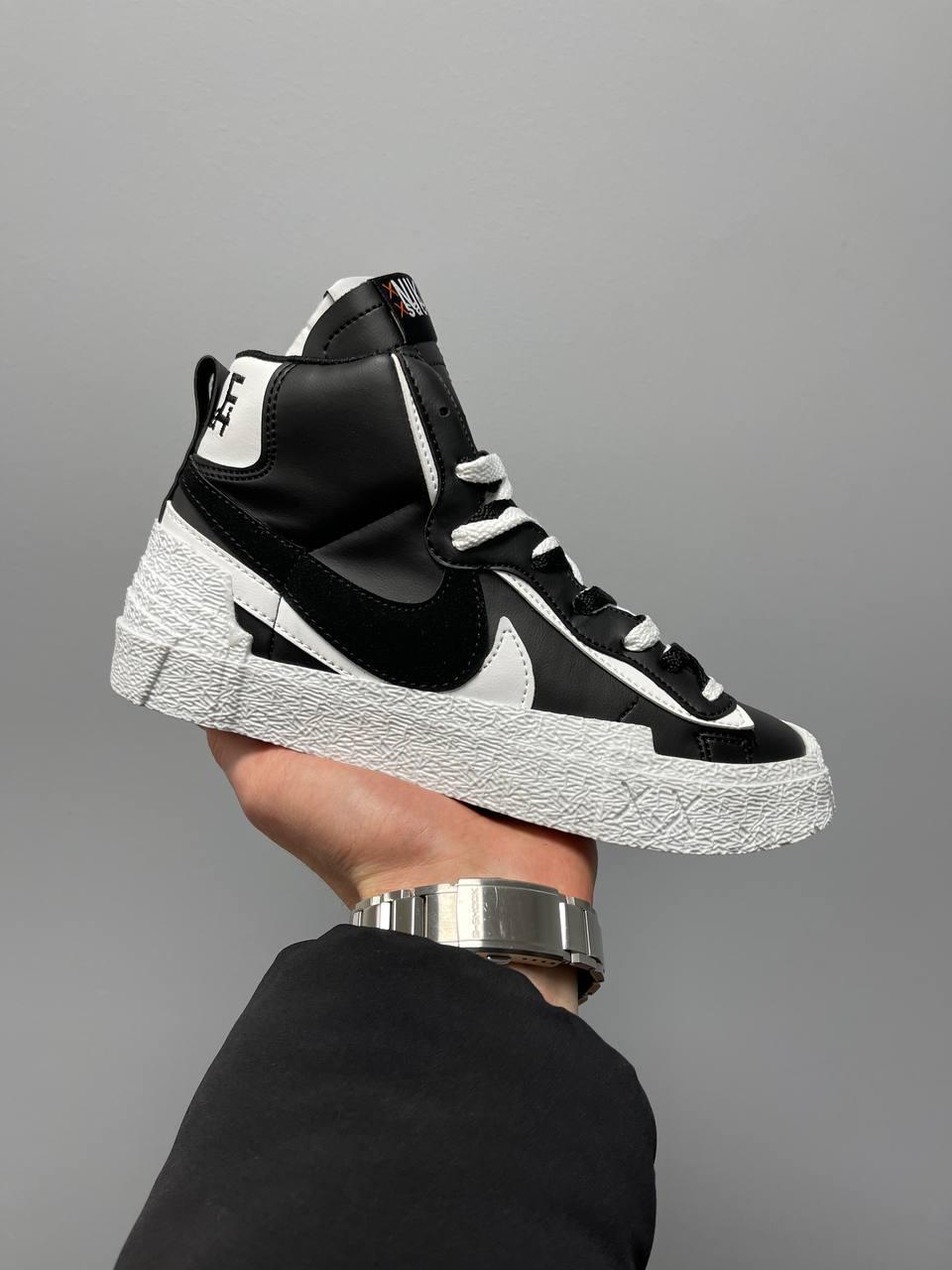 Blazer Mid x Sacai Black White