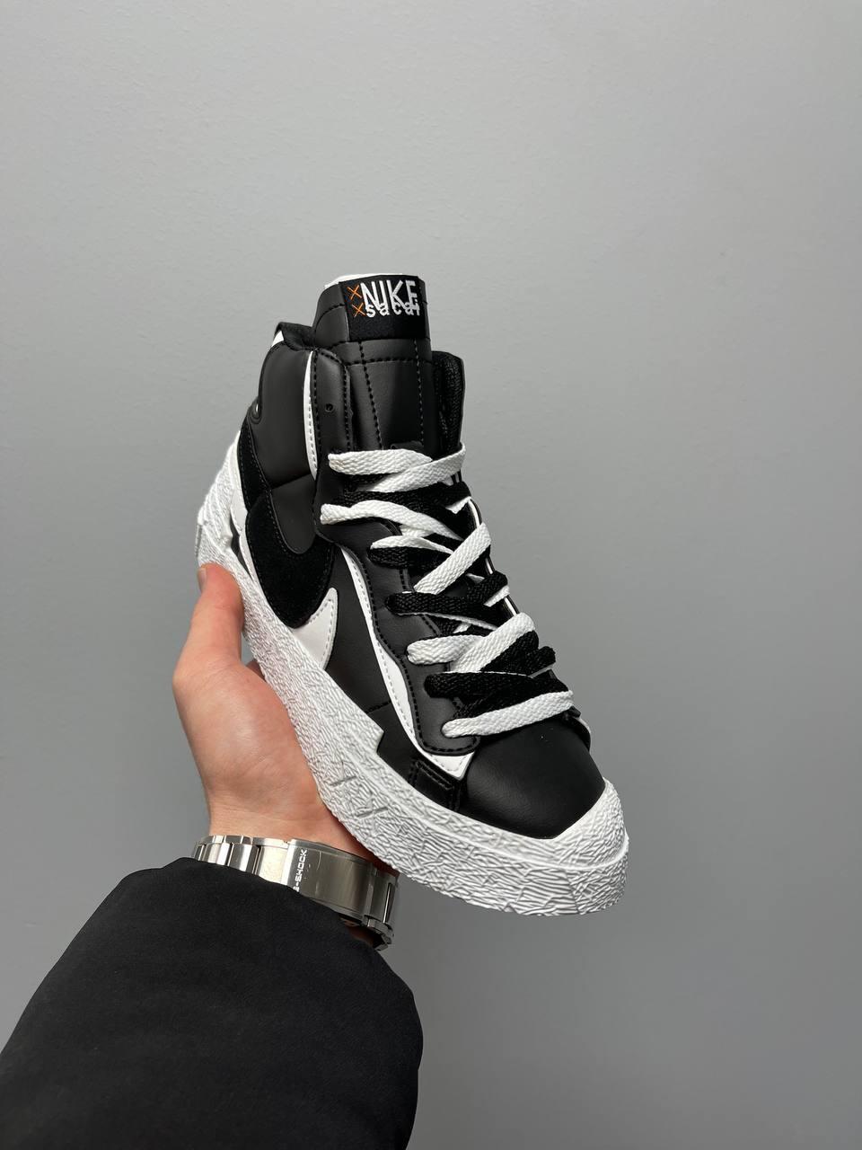 Blazer Mid x Sacai Black White