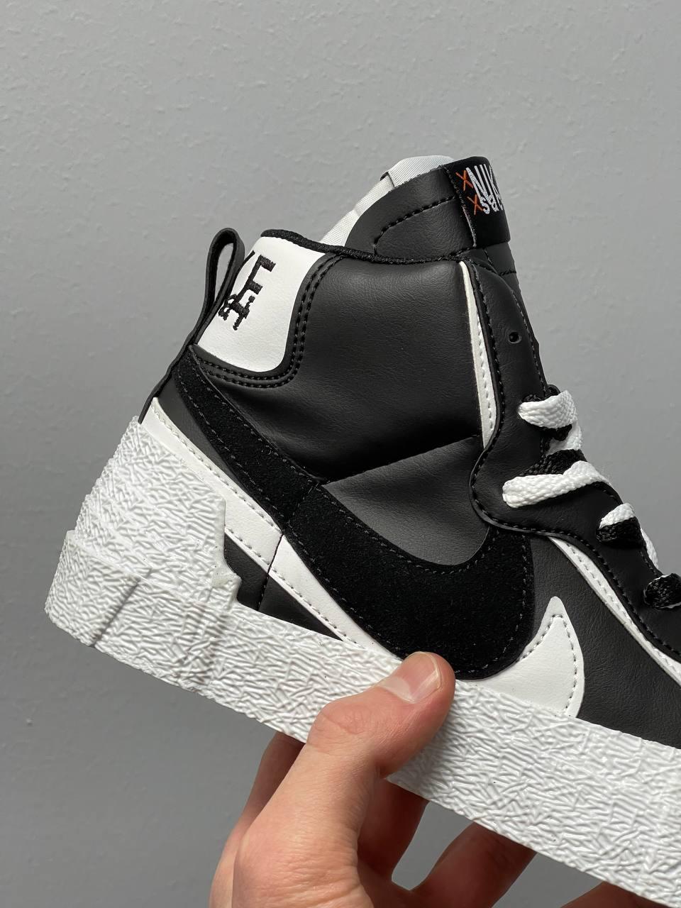 Blazer Mid x Sacai Black White