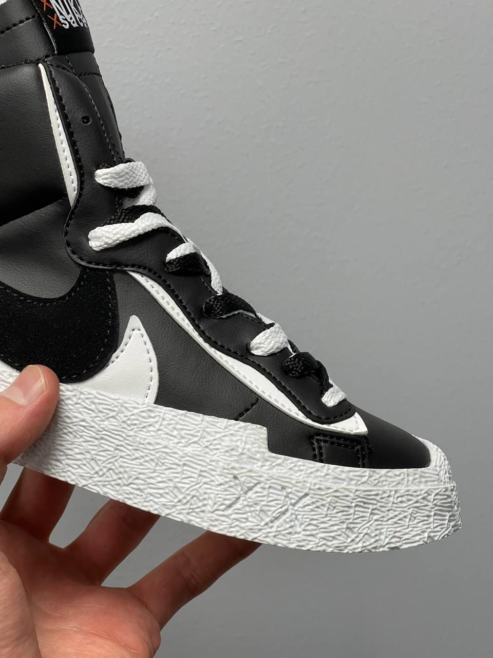 Blazer Mid x Sacai Black White