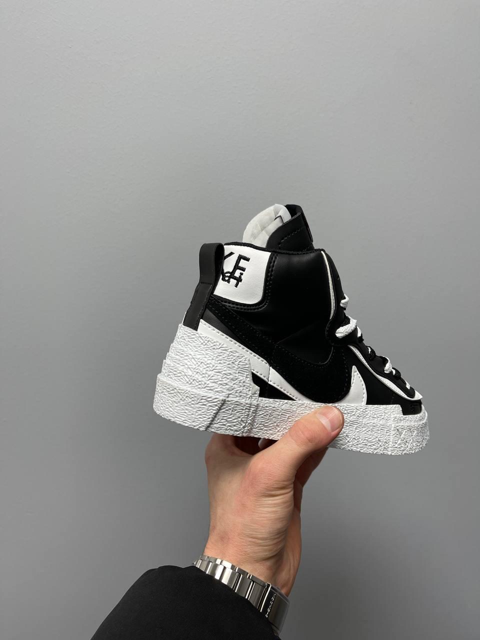 Blazer Mid x Sacai Black White