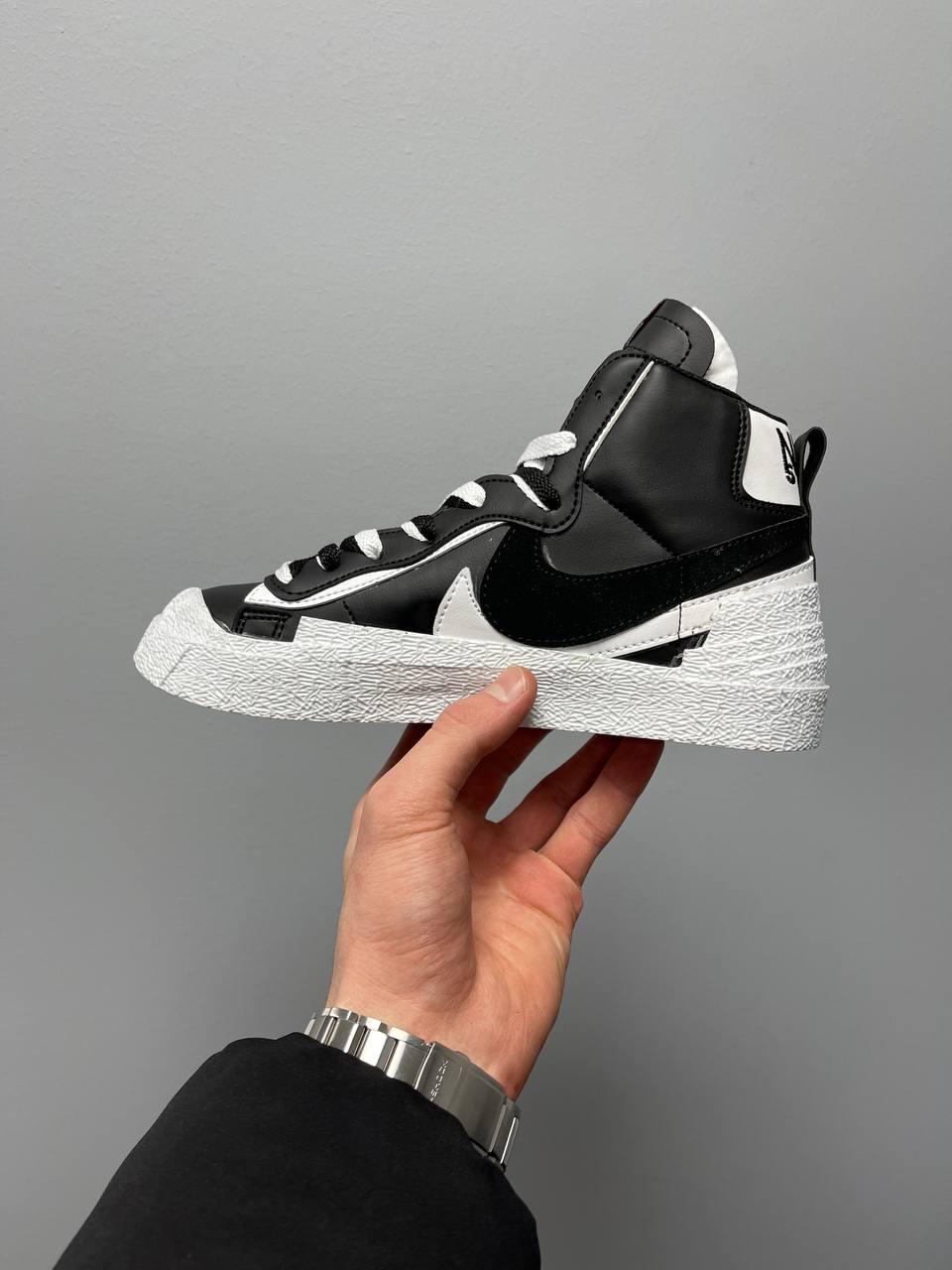 Blazer Mid x Sacai Black White