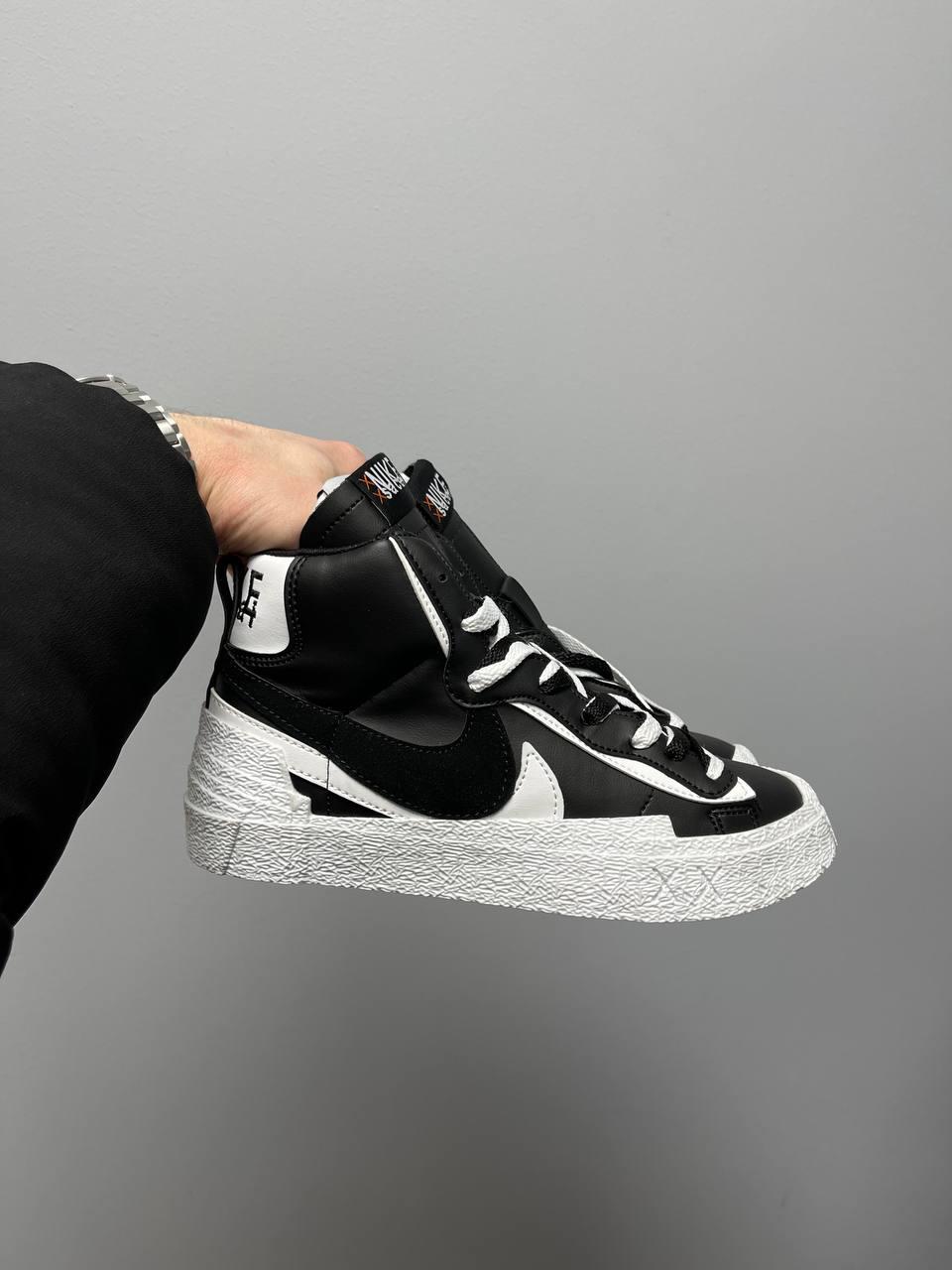 Blazer Mid x Sacai Black White