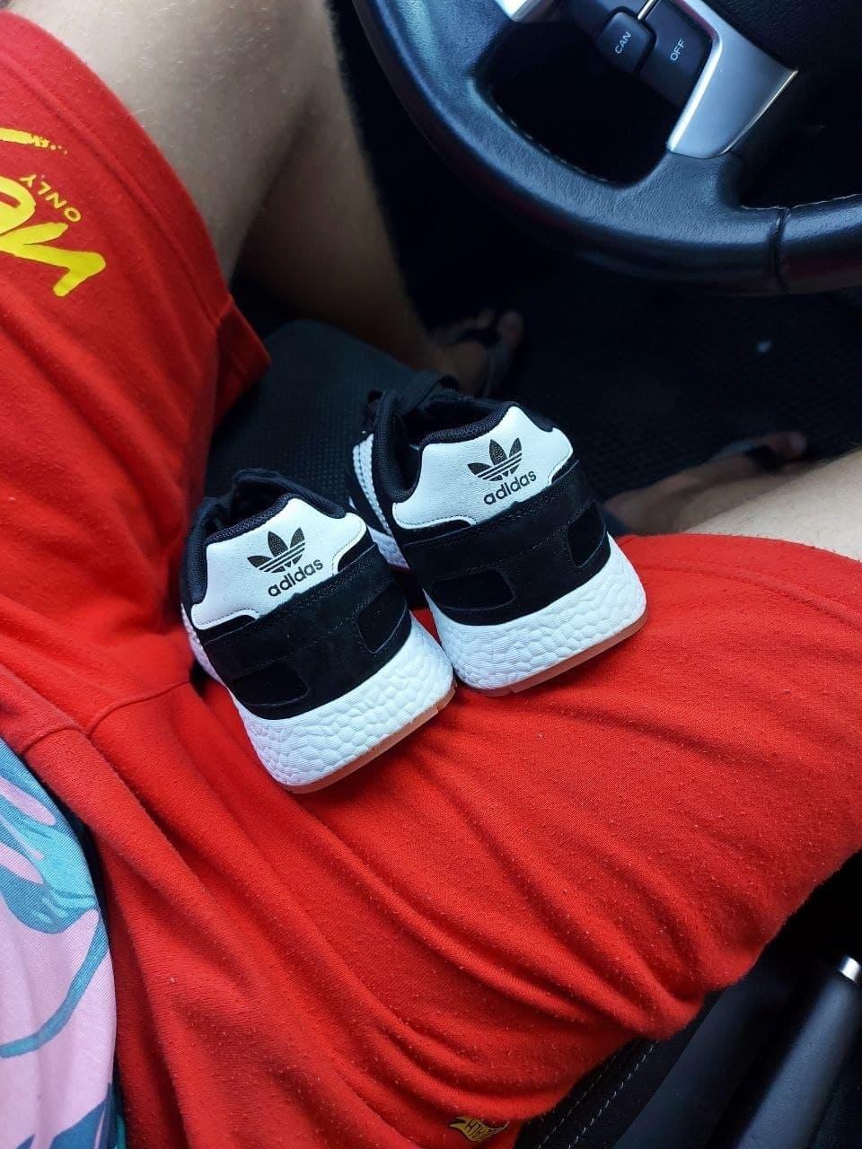 Adidas Iniki Black White Замш