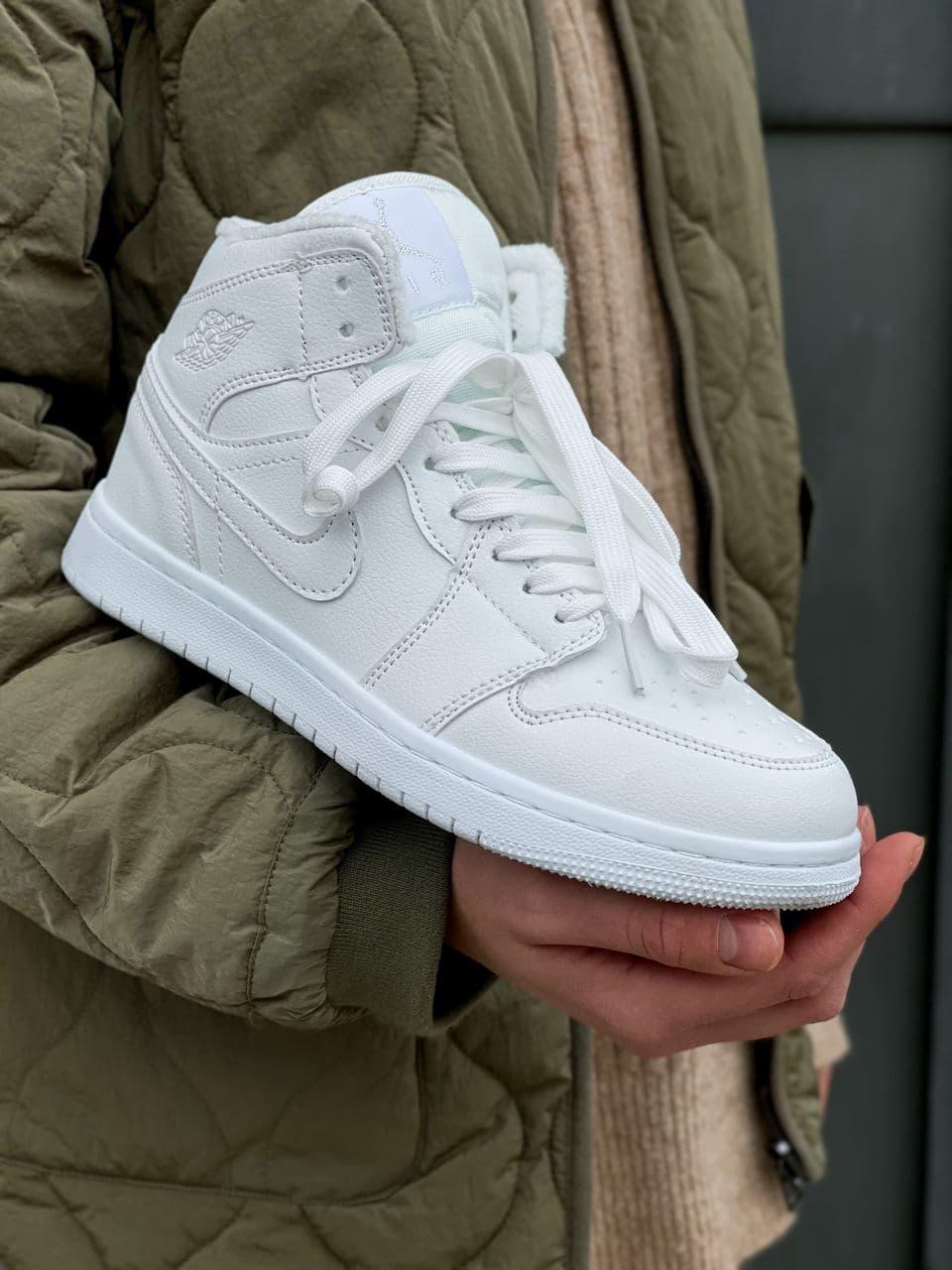 Nike Air Jordan Retro 1 High Triple White Fur