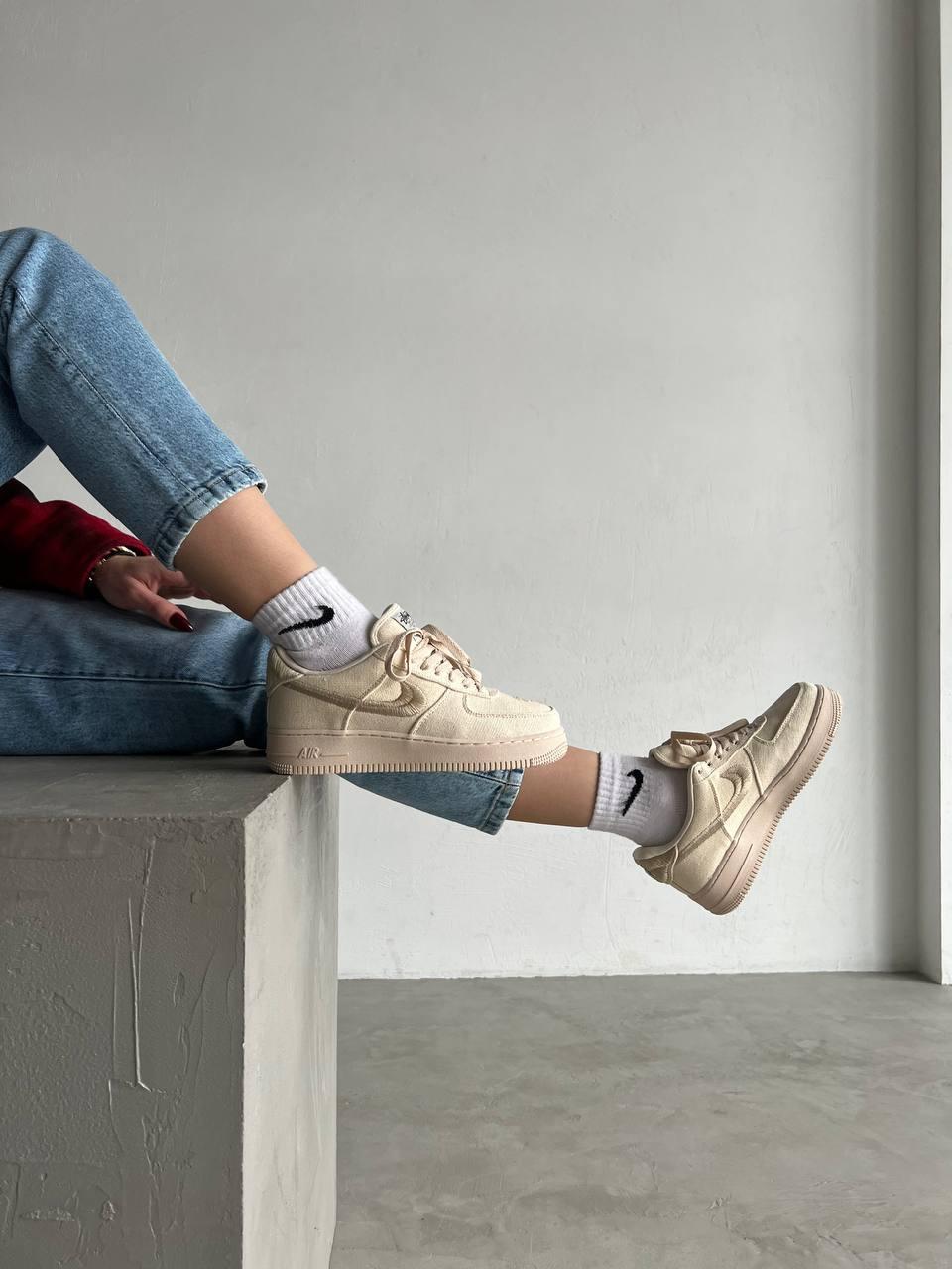 Nike Air Force 1 Fossil Stussy Full Beige
