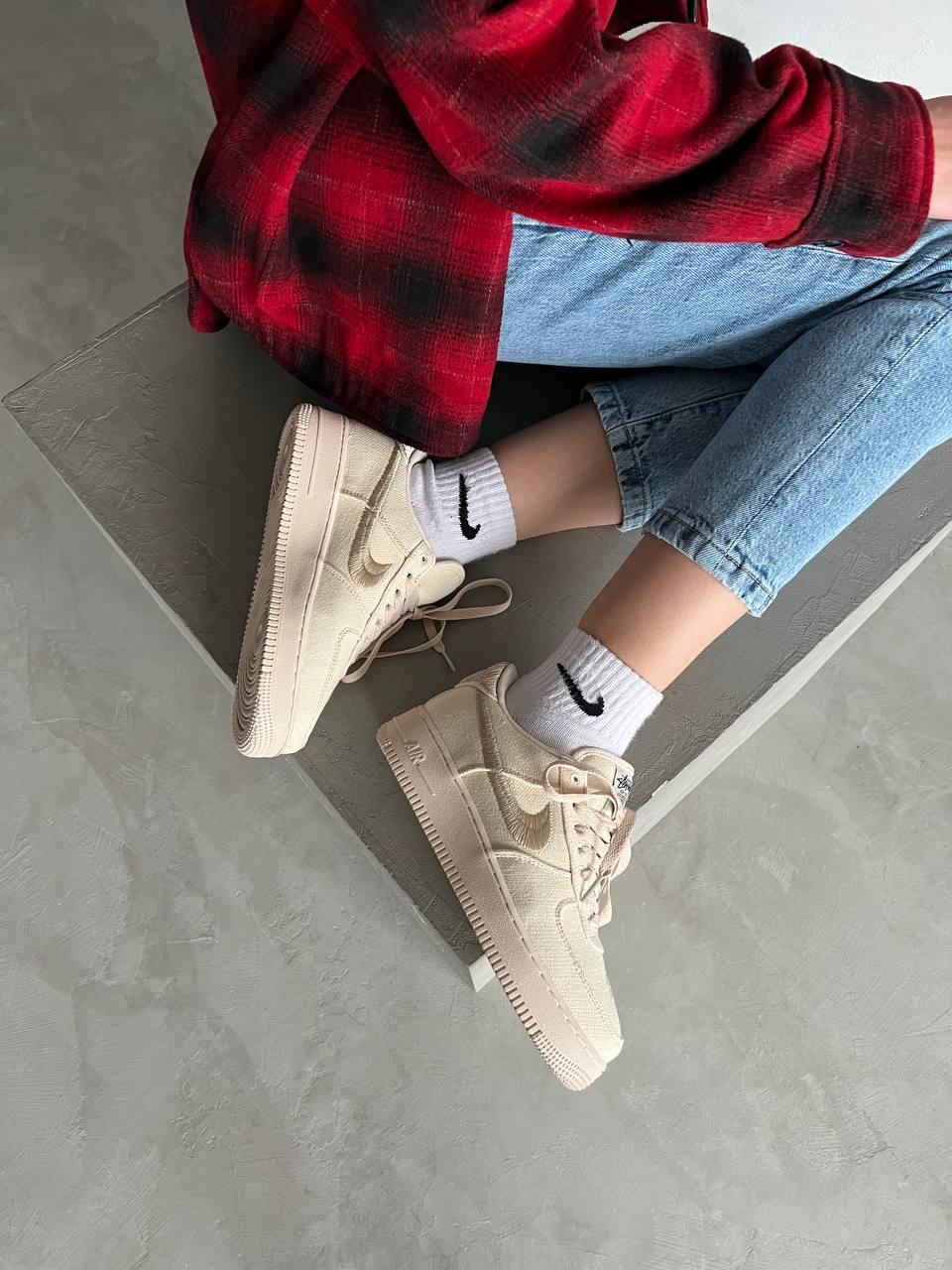 Nike Air Force 1 Fossil Stussy Full Beige