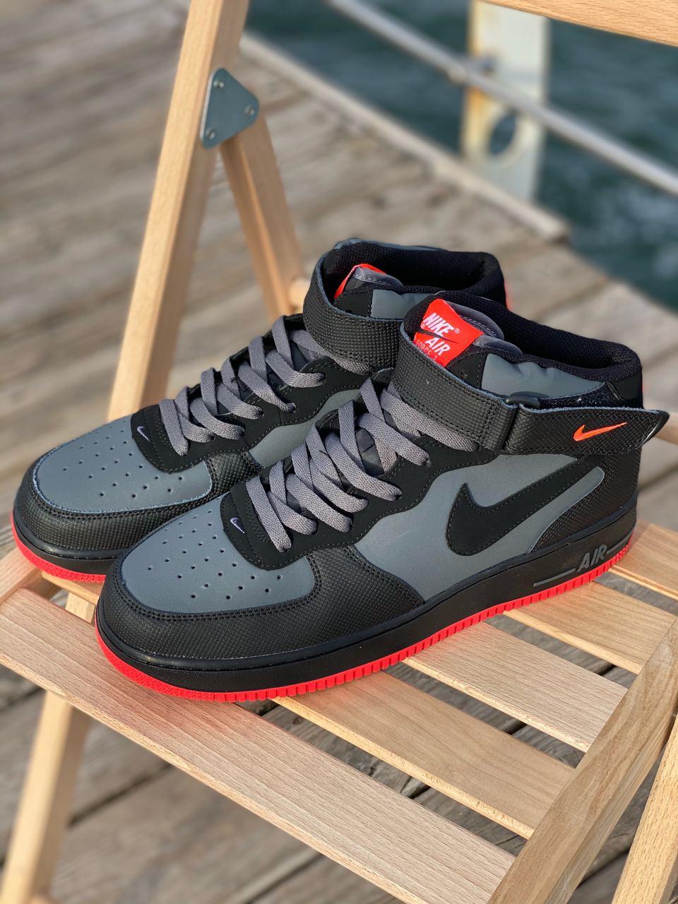 Nike Air Force 1 Black Red
