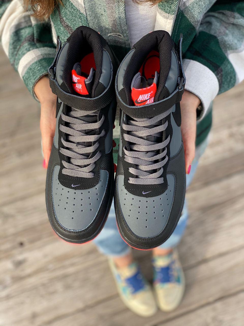Nike Air Force 1 Black Red