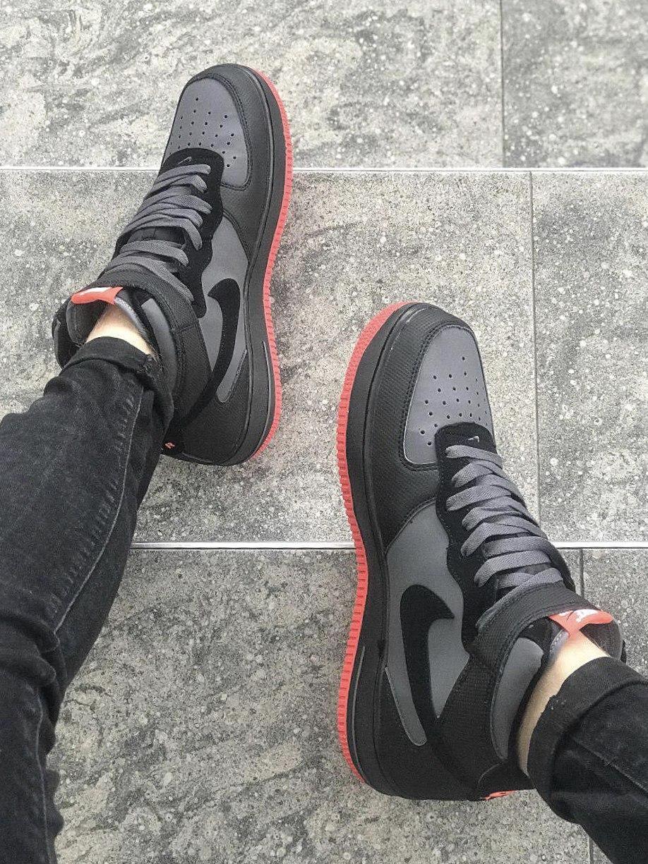 Nike Air Force 1 Black Red