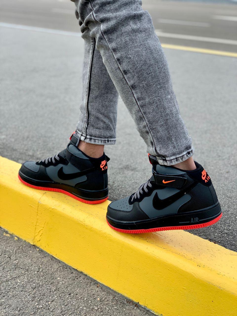 Nike Air Force 1 Black Red