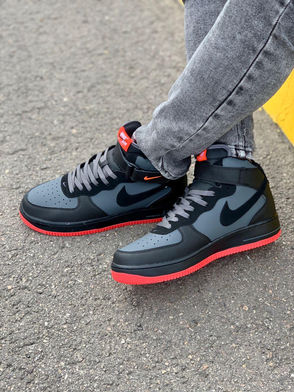 Nike Air Force 1 Black Red