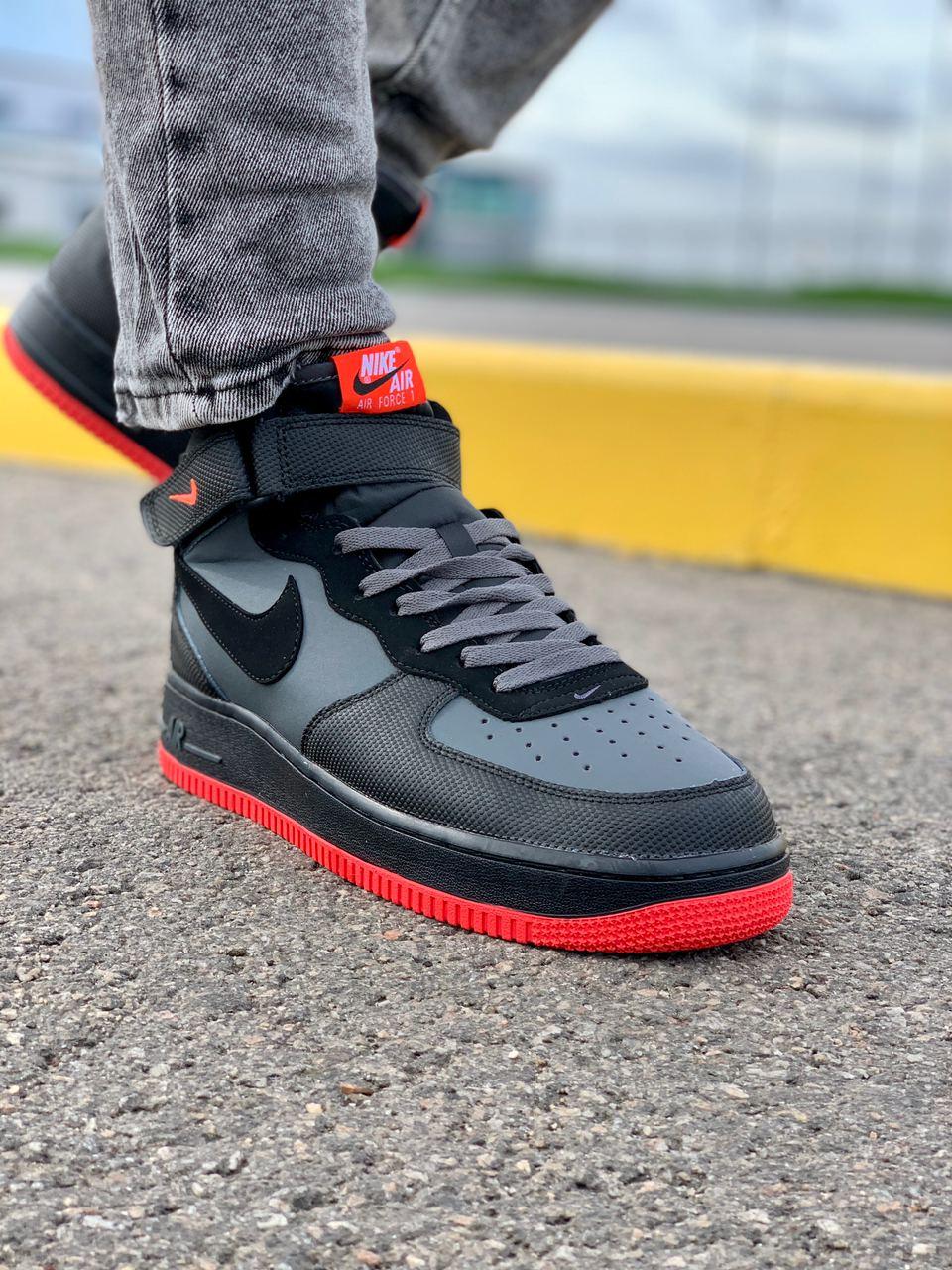 Nike Air Force 1 Black Red