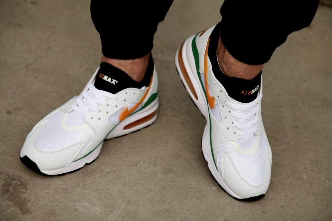 Nike Air Max 93 White Green Orange