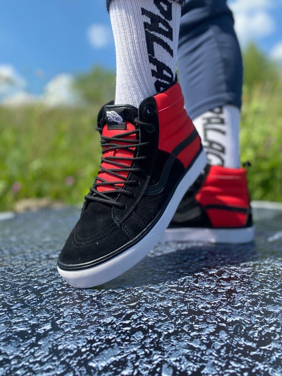 Vans High Black Red White
