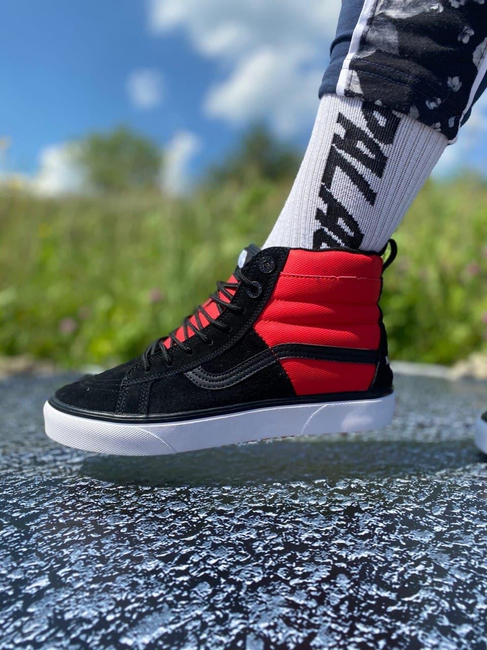 Vans High Black Red White