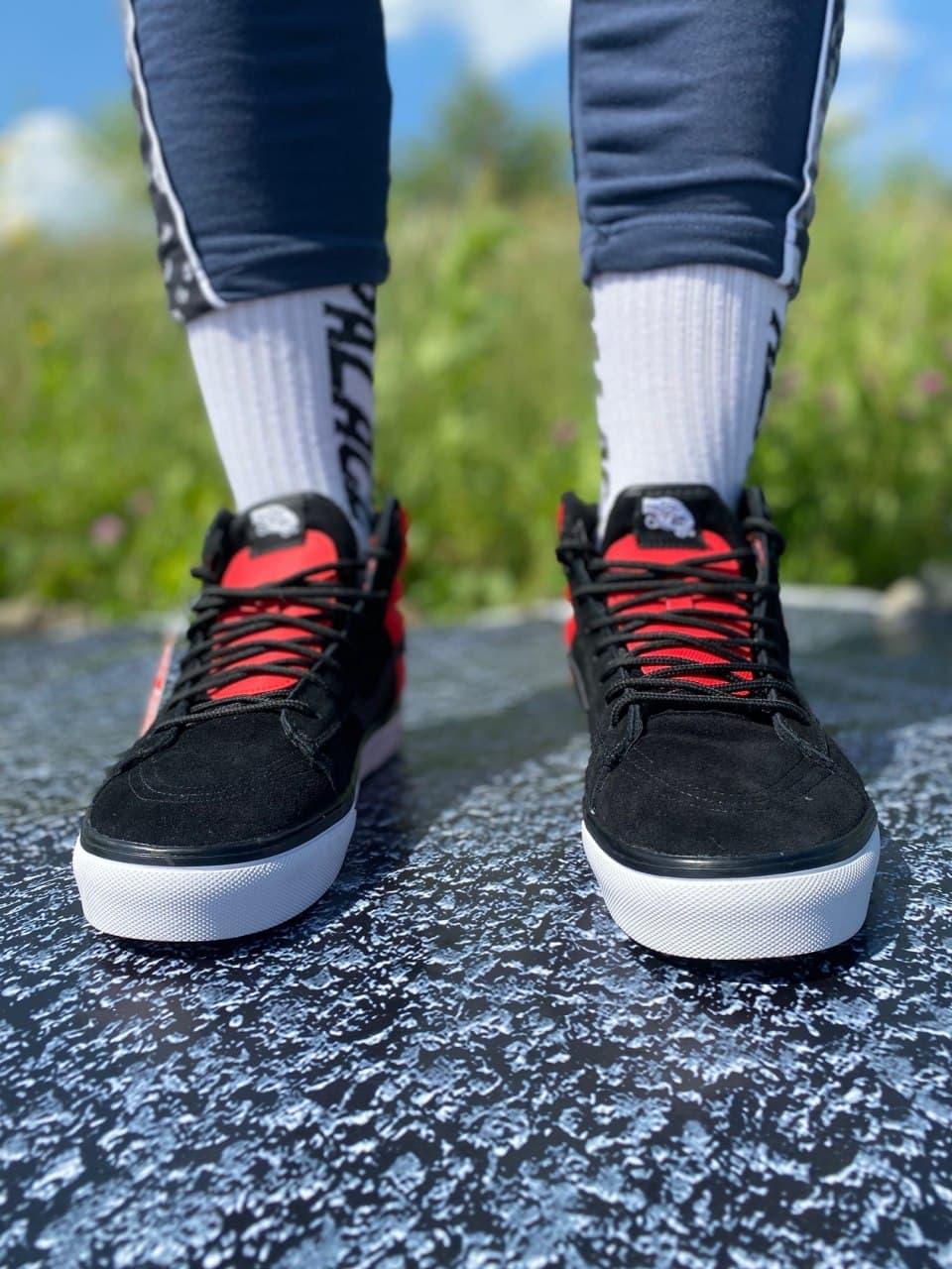Vans High Black Red White