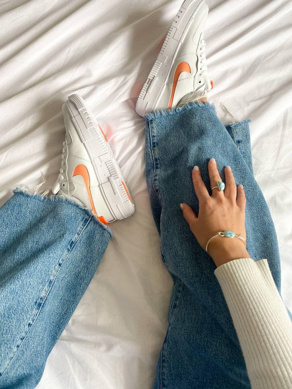 Nike Air Force 1 Low Pixel White Orange