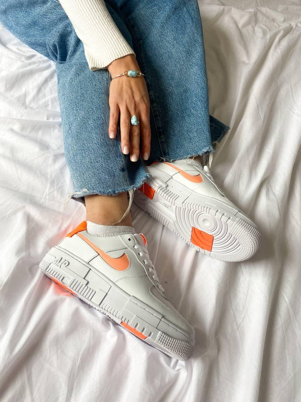 Nike Air Force 1 Low Pixel White Orange