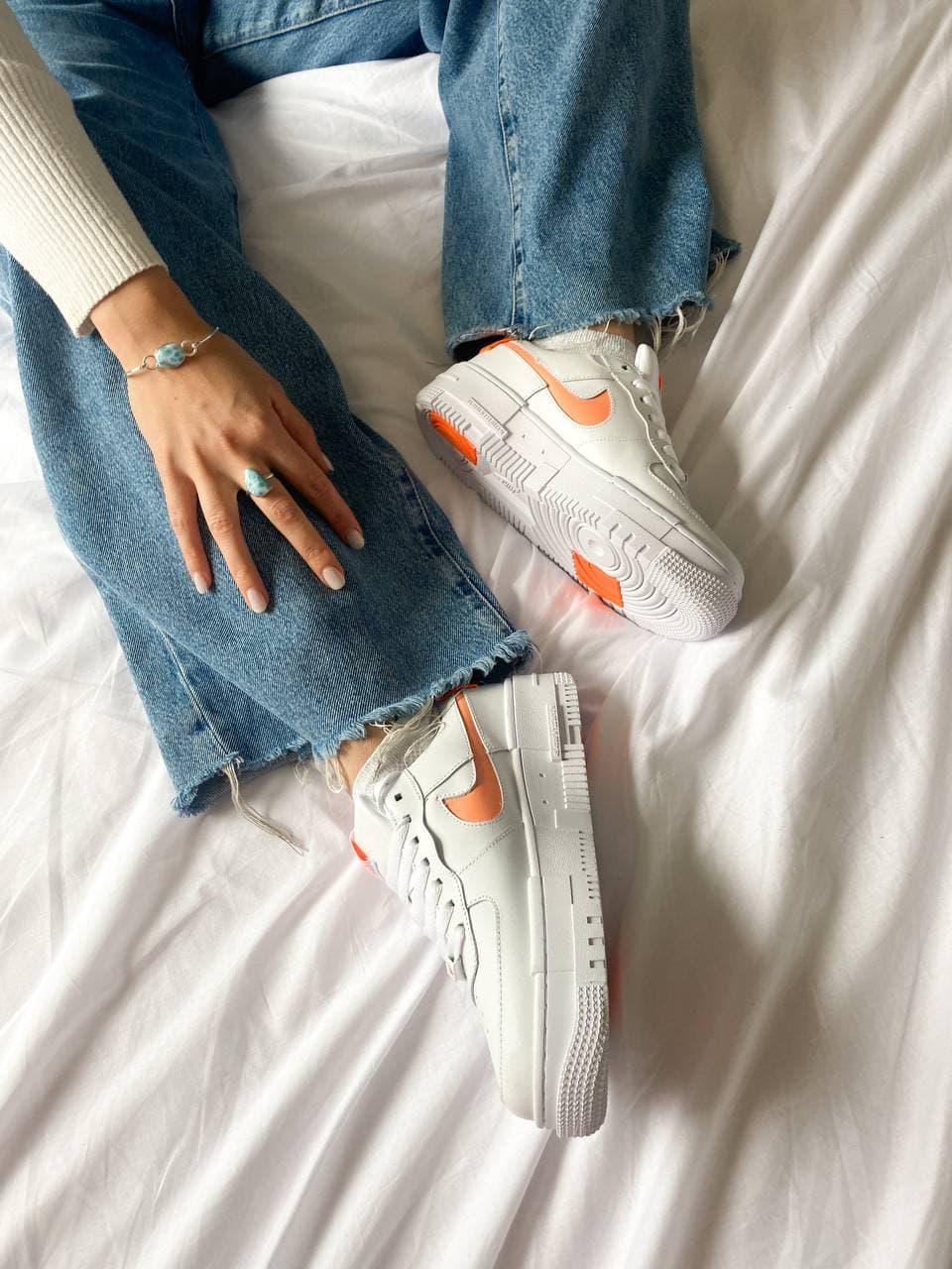 Nike Air Force 1 Low Pixel White Orange