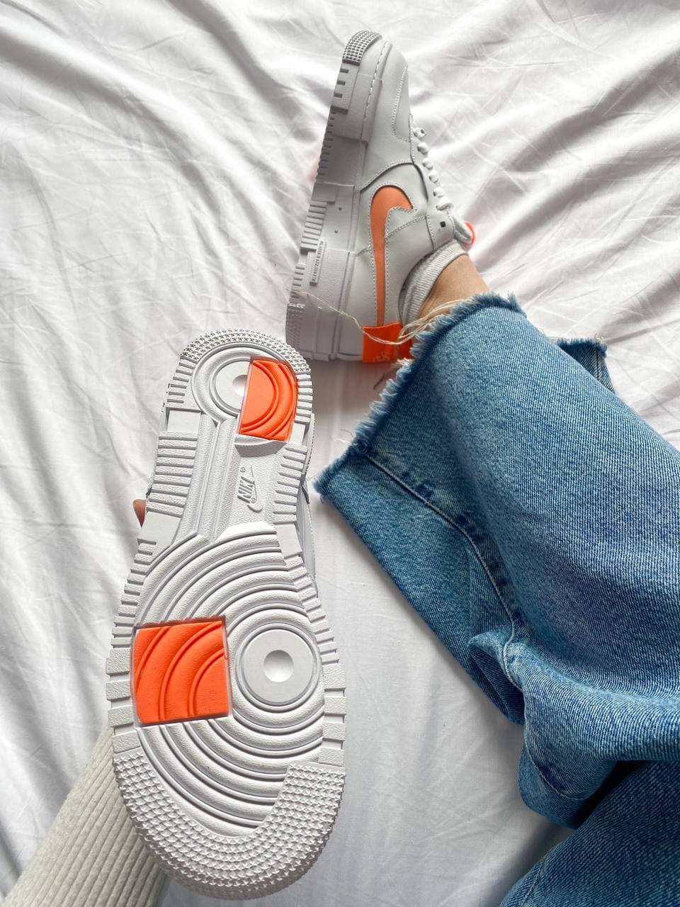 Nike Air Force 1 Low Pixel White Orange