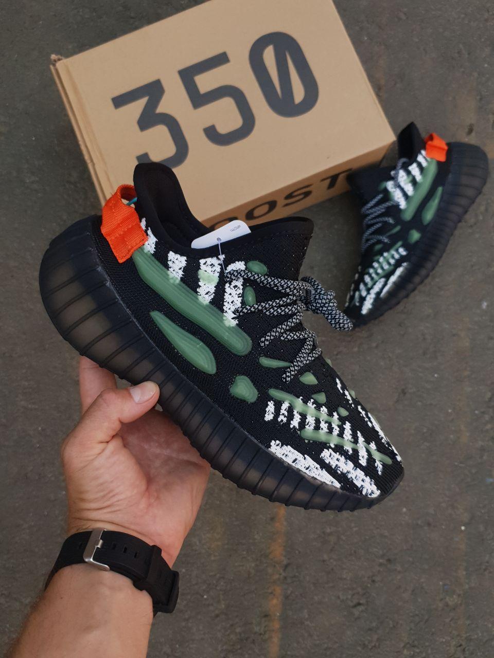 Adidas Yeezy Boost 350 v3 Black Green Orange