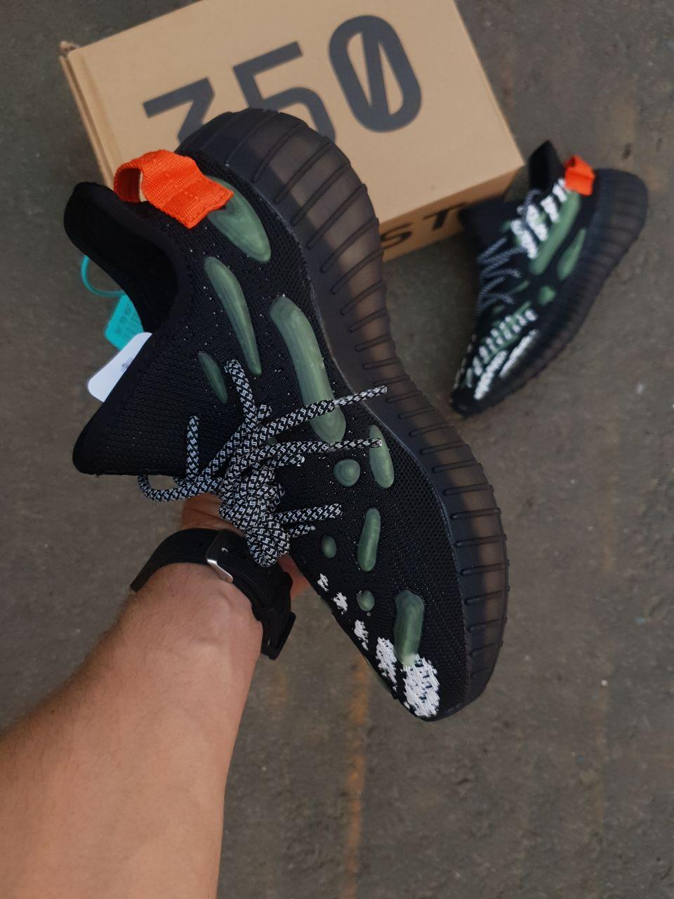 Adidas Yeezy Boost 350 v3 Black Green Orange